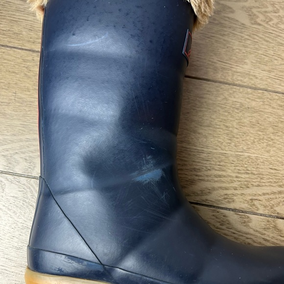 Joules Navy Blue Rubber Kids Wellingtons Rain Boots Sz 13 - Picture 10 of 13